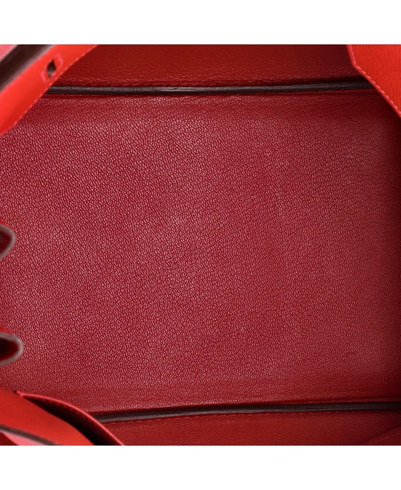 Pre-Owned HERMA‰S Birkin 35 Handbag Red Epsom with Gold Hardware