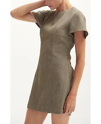 Crescent Women's Celene Textured Back Cut Out Mini Dress