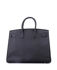 Pre-Owned HERMA‰S Birkin 35 Handbag Black Epsom with Gold Hardware