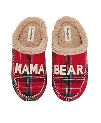 Dearfoams Women's Mama Bear Plaid Clog Slipper
