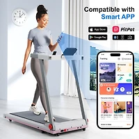 Superun Foldable Treadmill for Home: Features a 3.5 Hp motor, 5% incline, and 350 lbs capacity. Compact, app-controlled design ideal for space-saving