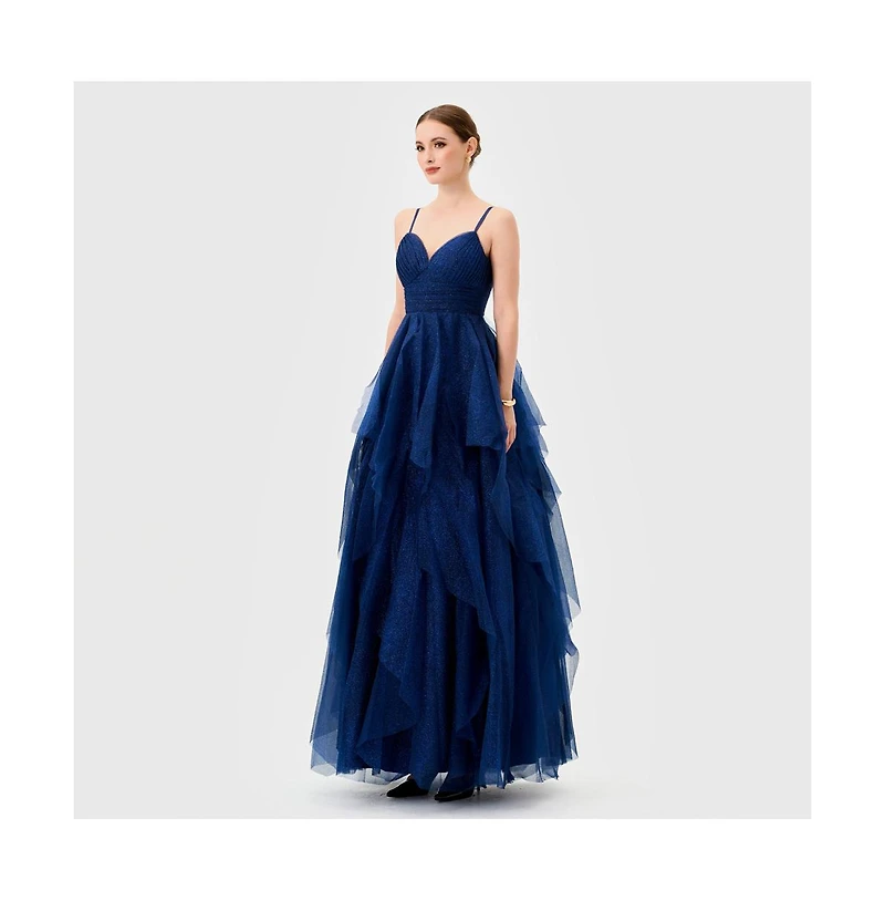 Bariano Women's Solenne Tiered Ball Gown
