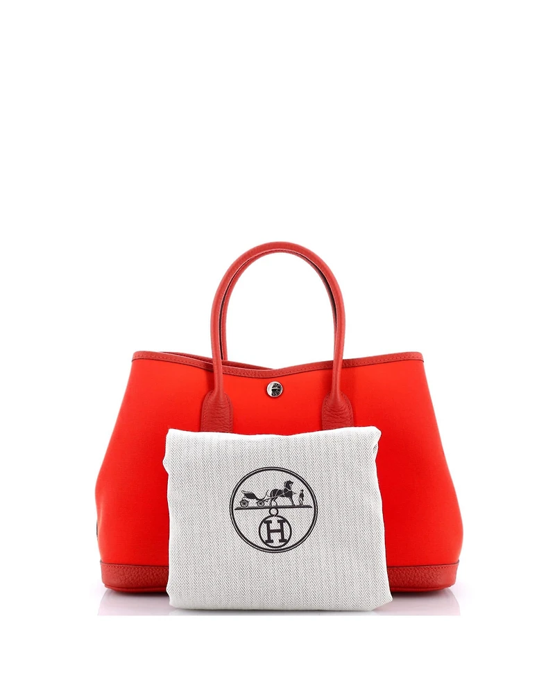 Pre-Owned Hermes 30 Garden Party Tote Toile and Leather