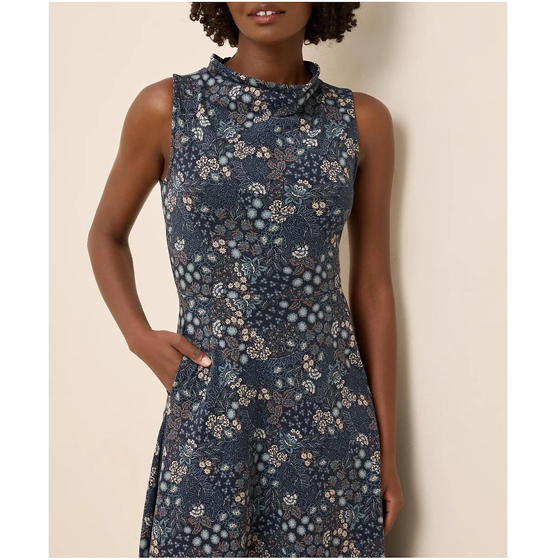 Pact Women's Fit & Flare Cowl Neck Dress