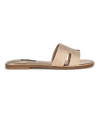 Nine West Women's Giselleh Embellished Flat Sandals