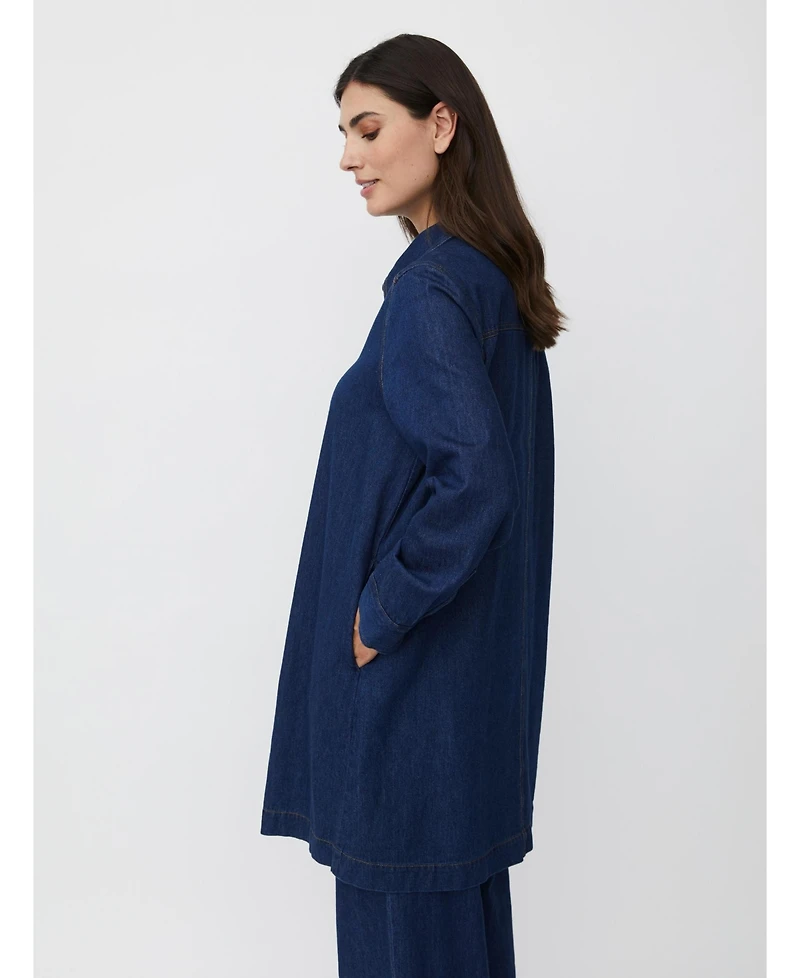 Masai Copenhagen Women's Denim Long Sleeve Collared Shirt