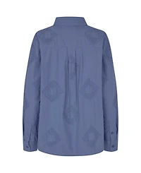 Masai Copenhagen Women's 100% Cotton Long Sleeve Collared Shirt