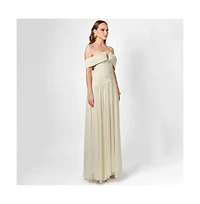 Bariano Women's Keecia Off Shoulder Chiffon Gown