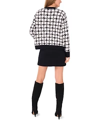 Vince Camuto Houndstooth Pull-On Sweater
