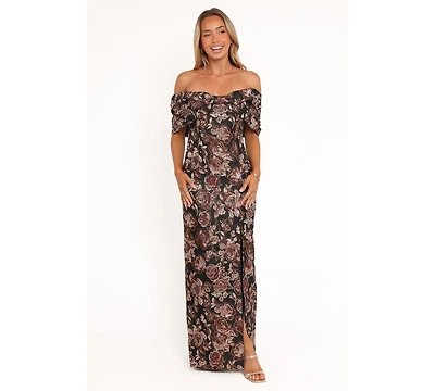 Petal and Pup Women's Lilia Maxi Dress - Black Floral