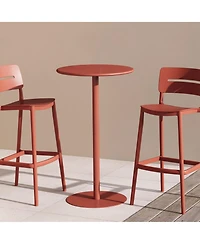 41.25" Adjustable Metal Round Bar Height Table