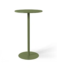 WestinTrends 2-Person Adjustable Round Bar Table with Stackable Stools Dining Set