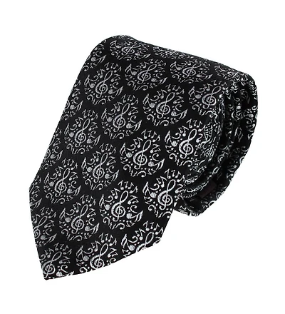 Trafalgar Men's Maestro's Melody Mayhem Muscial Note Novelty Silk Necktie