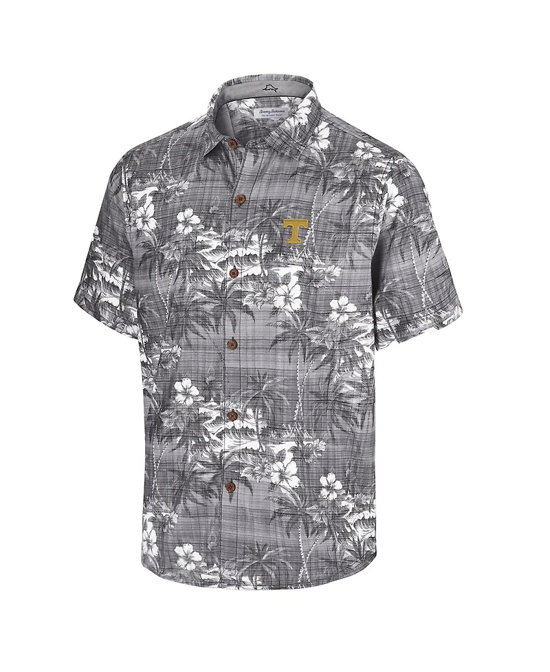 Tommy Bahama Men's Black Tennessee Volunteers Coconut Point Palmetta IslandZone Camp Button-Up Shirt