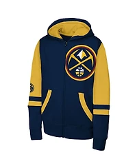 Outerstuff Big Boys and Girls Navy Denver Nuggets Straight to the League Full-Zip Hoodie