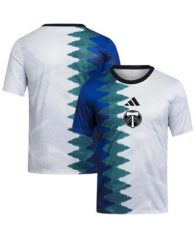 Adidas Big Boys and Girls White Portland Timbers 2025 Gaming Aeroready Pre-Match Top