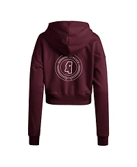 Adidas Women's Maroon Mississippi State Bulldogs Campus Queen Cropped Pullover Hoodie