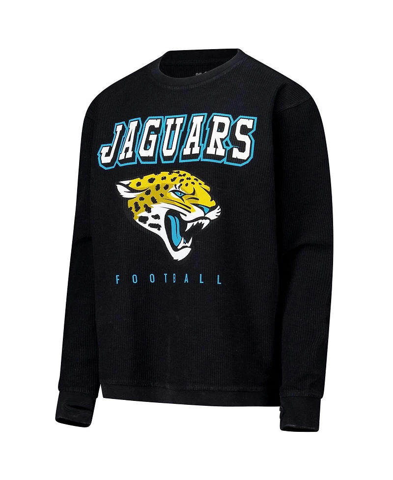 G-iii 4Her by Carl Banks Women's Black Jacksonville Jaguars Comfy Cord Pullover Sweatshirt