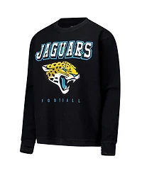 G-iii 4Her by Carl Banks Women's Black Jacksonville Jaguars Comfy Cord Pullover Sweatshirt