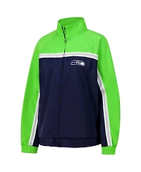 G-iii 4Her by Carl Banks Women's College Navy Seattle Seahawks Post Game Full-Zip Track Jacket