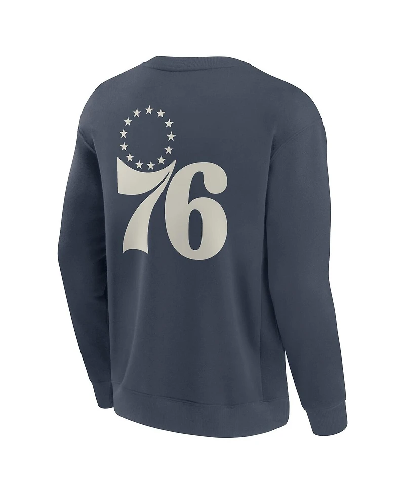 Fanatics Men's Blue Philadelphia 76ers Elements Future Ground Lettering Pullover Sweatshirt
