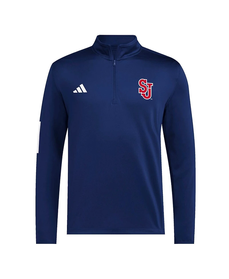 Adidas Men's Navy St. John's Red Storm Half-Zip Pullover Golf Jacket