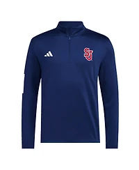 Adidas Men's Navy St. John's Red Storm Half-Zip Pullover Golf Jacket