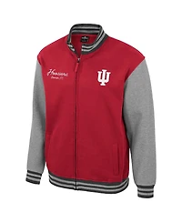 Colosseum Men's Crimson Indiana Hoosiers Ambi-Turner Full-Zip Varsity Jacket