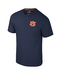 Colosseum Men's Navy Auburn Tigers Logo Lockup 2-Hit Active Blend T-Shirt