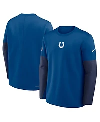 Nike Men's Royal Indianapolis Colts Sideline Coach Therma-fit Long Sleeve T-Shirt