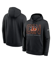 Nike Men's Black Cincinnati Bengals Busted Play Club Fleece Pullover Hoodie