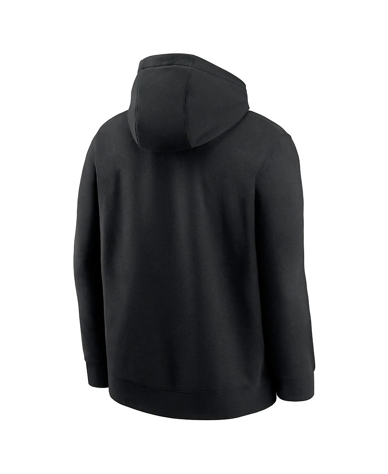 Nike Men's Black Detroit Lions Club Fleece Pullover Hoodie