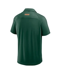 Fanatics Men's Green Miami Hurricanes Take the Lead Defender Raglan Polo Shirt