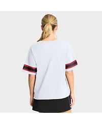 Fanatics Women's White Wisconsin Badgers Hometown Premium Script T-Shirt