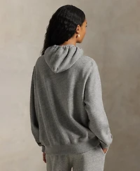 Polo Ralph Lauren Women's Big Pony Lightweight Fleece Zip Hoodie Sweatshirt