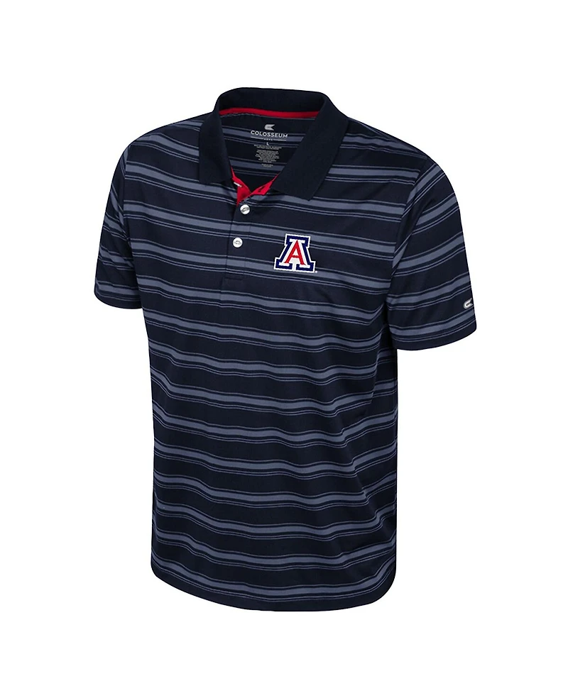 Colosseum Men's Navy Arizona Wildcats Milk Steak Polo Shirt