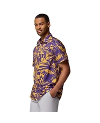 Columbia Men's Purple Lsu Tigers Super Slack Tide Omni-Wick Button-Up Shirt