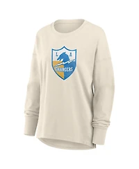 Fanatics Women's Cream Los Angeles Chargers Dove Legacy Long Sleeve T-Shirt