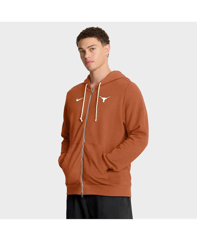 Nike Men's Burnt Orange Texas Longhorns 2025 Sideline Standard Issue Dri-fit Full-Zip Hoodie