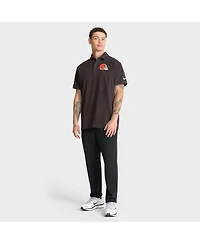 Nike Men's Brown Cleveland Browns Sideline Woven Dri-fit Polo Shirt