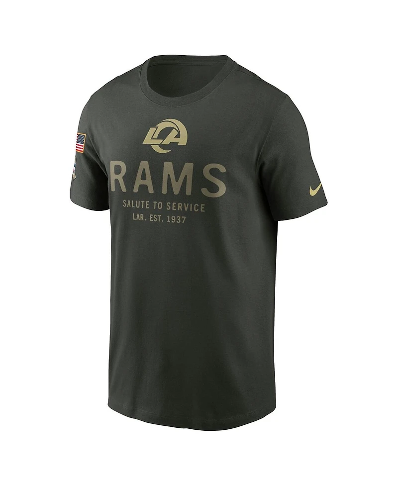 Nike Men's Forest Green Los Angeles Rams 2025 Salute to Service Sideline Primary Edge Dri-fit T-Shirt