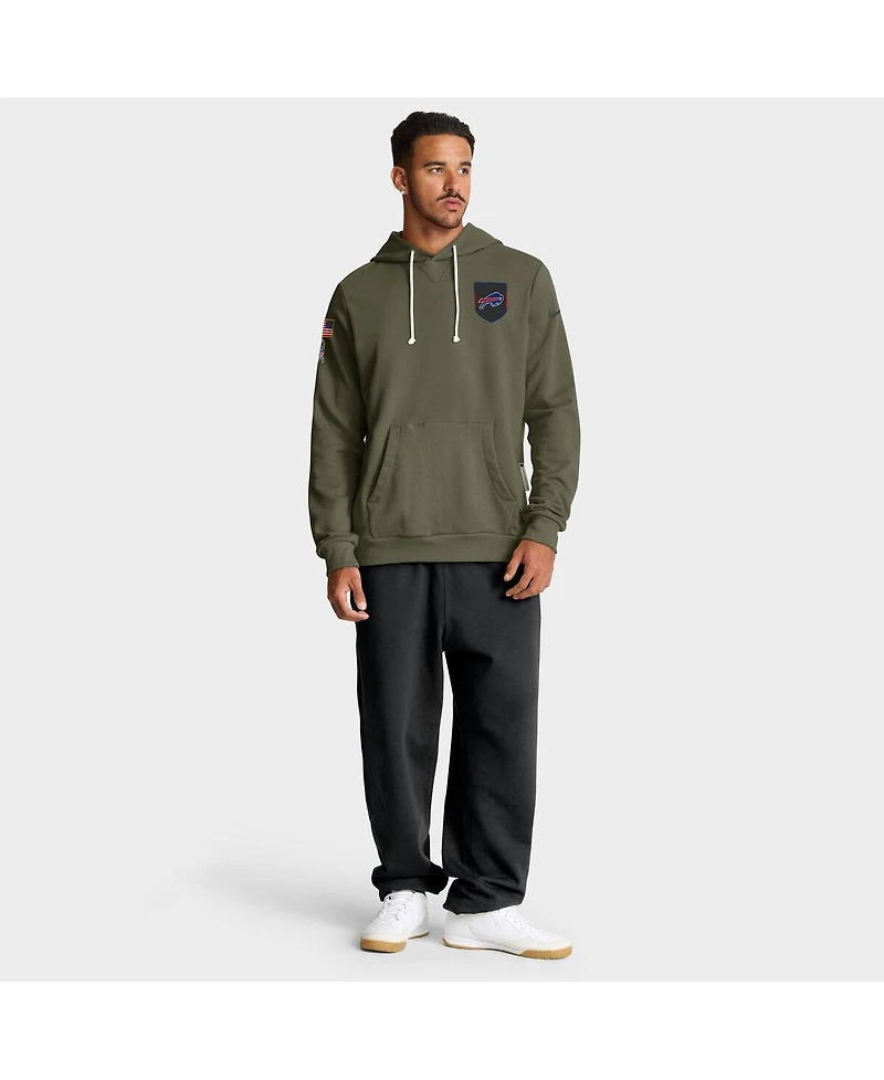 Nike Men's Olive Buffalo Bills 2025 Salute to Service Sideline Standard Issue Dri-fit Hoodie