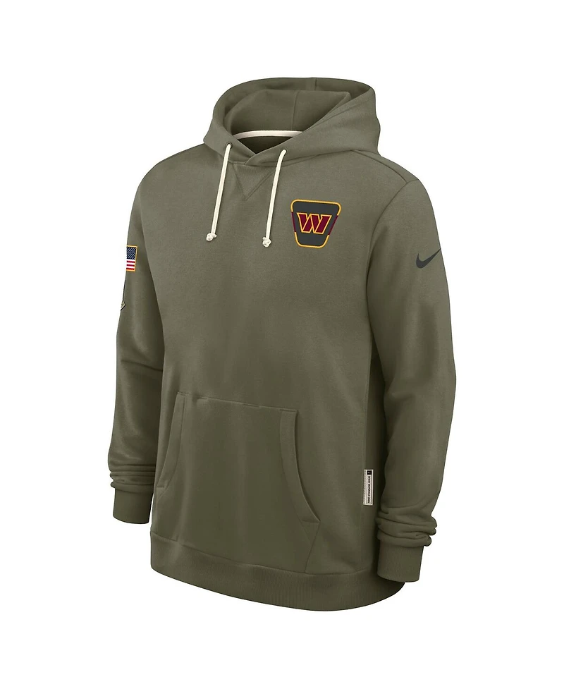 Nike Men's Olive Washington Commanders 2025 Salute to Service Sideline Standard Issue Dri-fit Hoodie