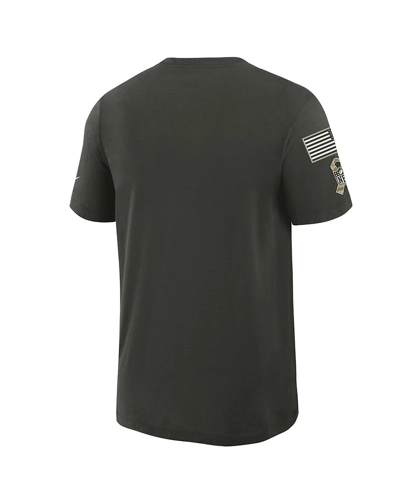 Nike Men's Forest Green Bay Packers 2025 Salute to Service Sideline Slub Dri-fit T-Shirt
