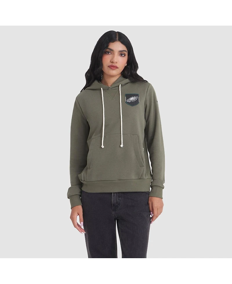 Nike Women's Olive Philadelphia Eagles 2025 Salute to Service Sideline Standard Issue Dri-fit Hoodie