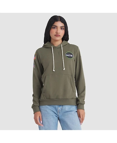 Nike Women's Olive Seattle Seahawks 2025 Salute to Service Sideline Standard Issue Dri-fit Hoodie