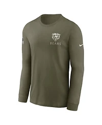 Nike Men's Olive Chicago Bears 2025 Salute to Service Sideline Long Sleeve T-Shirt