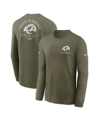 Nike Men's Olive Los Angeles Rams 2025 Salute to Service Sideline Long Sleeve T-Shirt
