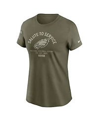 Nike Women's Olive Philadelphia Eagles 2025 Salute to Service Sideline T-Shirt
