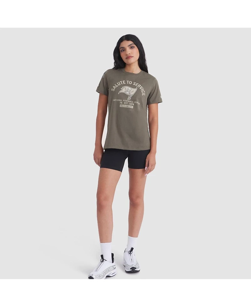 Nike Women's Olive Tampa Bay Buccaneers 2025 Salute to Service Sideline T-Shirt